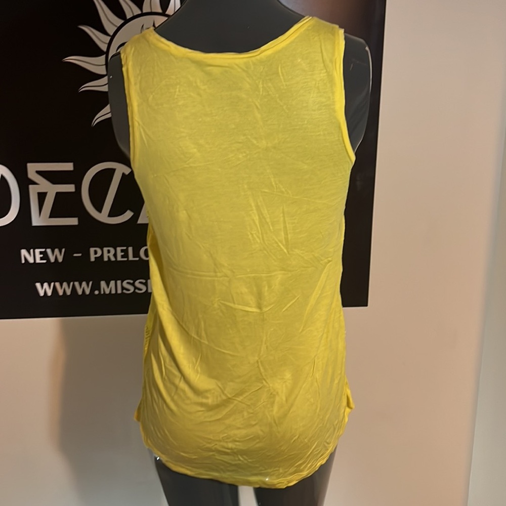 Warehouse yellow sleeveless top size 10 - Picture 4 of 5